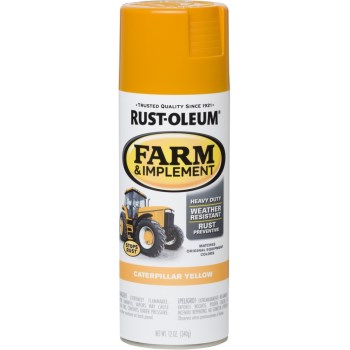 Farm & Implement Spray Paint, Caterpillar Yellow ~ 12 oz