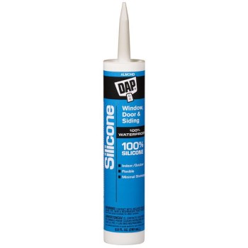 Silicone Window, Door & Siding Sealant, Almond - 10.1 oz Tube