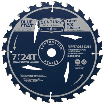 Century Drill &amp; Tool   10103 7-1/4 24tcombo Saw Blade