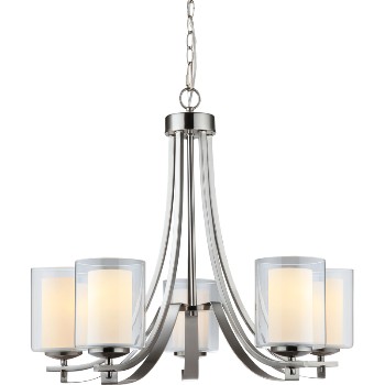 El Dorado Design Series 5-Light Chandelier ~ Satin Nickel Finish