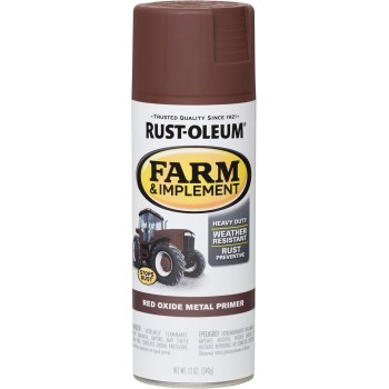 Farm & Implement Spray Primer, Red Oxide - 12 oz