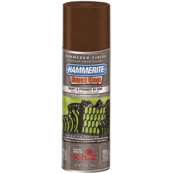 Hammerite Hammered Metal Finish Spray, Brown  ~ 12 oz Cans 