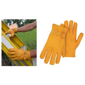 Premium Grain Cowhide Leather Driver Gloves, Unlined  ~ Large 