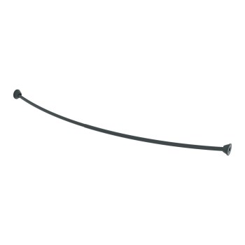 Compass Mfg Curved Shower Rod - Matte Black