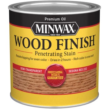 Minwax 22220 Penetrating Wood Stain, Sedona Red ~ 1/2 Pint