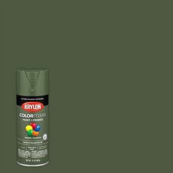 Krylon COLORmaxx Spray Paint, Satin Italian Olive - 12 oz
