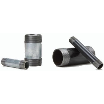 Steel Pipe Nipples, Black ~ 1.5" x 2"