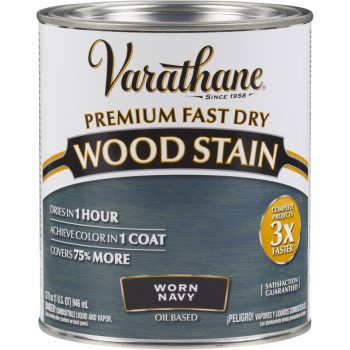 Varathane Premium Fast Dry Interior Wood Stain, Worn Navy ~ Quart