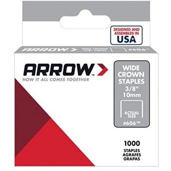 Arrow Fastener 606 Staples For Heavy Duty Gun Tacker - 3/8 Inch