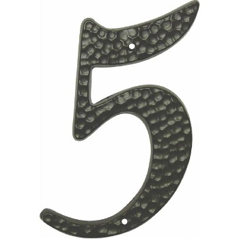 Black House Number - # Five - 3 3/4" 