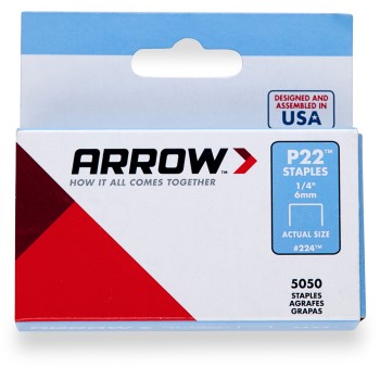 Arrow Fastener 224 Arrow Staples, ~ .25 inch