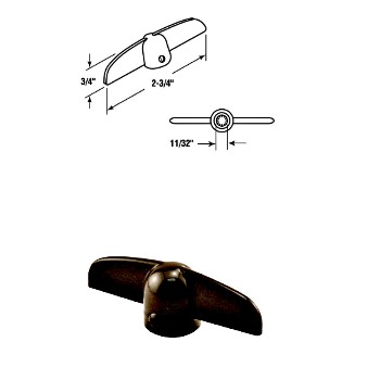 Casement Tee Crank Handle - Bronze