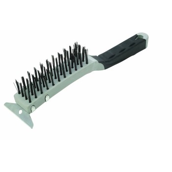 Warner Mfg 10485 Steel Wire Brush with Scraper ~ 12"