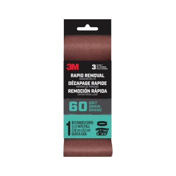3M Sanding Belt, 60-Grit - 3" x 21"