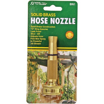 H Berger Co 108680 Bn1 4in. Brass Twist Hose Nozzle