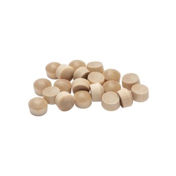 Hardwood Round Head Plugs, 20pk 3/8"