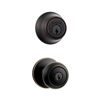 Kwikset 96900-332 Cove Combo Lockset,  Entry Knob &amp; Deadbolt ~ Venetian Bronze