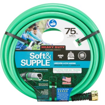 Swan Snss58075 Garden Hose - Soft & Supple - 5/8" X 75