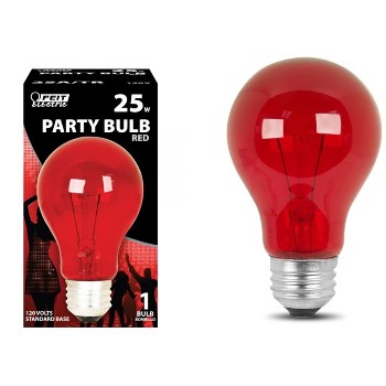 Party Light Bulb, Red ~ Volt 25 Watt