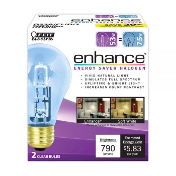 Feit Electric  Q53A/CL/D/2 enhance®  Energy Saving Bulb, Clear ~ 53 Watt