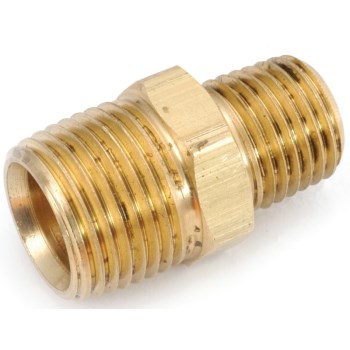 Anderson Metals Lead Free Brass Reducing Nipple - 1/2" x 3/8"