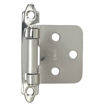 Flush Cabinet Hinge, Satin Nickel