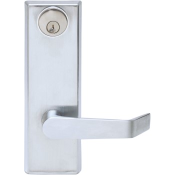 Panic Device Exterior Escutcheon Trim, Satin Chrome