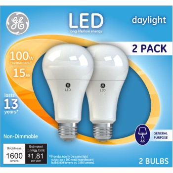 Ge Consumer Products 21868 LED LightBulbs, 1600 Lumins ~ A19 Shaped