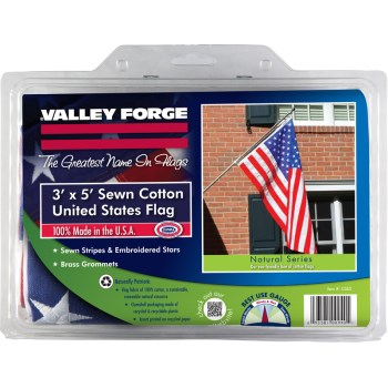 Valley Forge Flag Company Inc USB3 3ft. X5ft. Cotton Us Flag