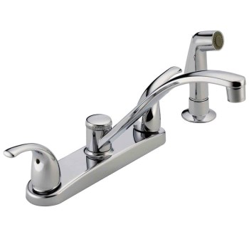 Delta Faucet P299508lf Two-handled Kitchen Faucet With Sprayer - Chrome