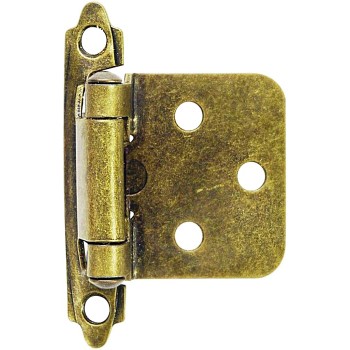 Hardware House  642504 Flush Cabinet Hinge, Antique Brass