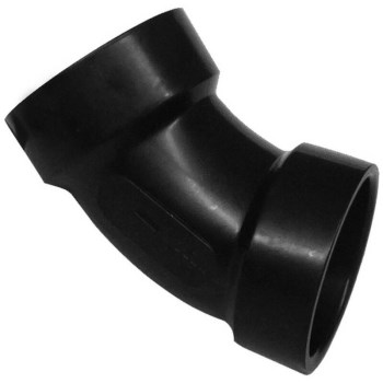 ABS 45 Degree Hub x Hub Elbow ~ 1-1/2" 