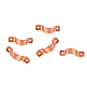 Two Hole Copper Pipe Straps ~ 1/2"