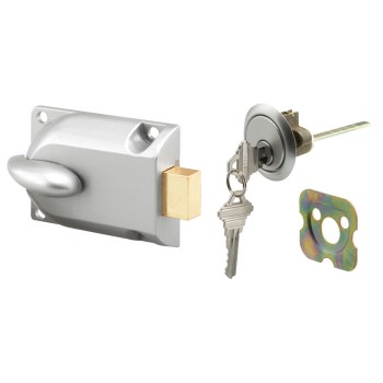 Center-Mount Deadbolt Lock Kit with Key Cylinder