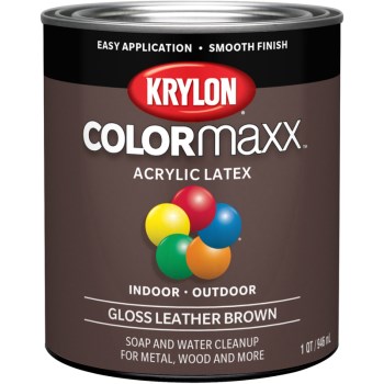 COLORmaxx paint, Leather Brown Gloss ~ Qt