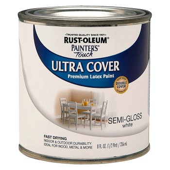 Rust-oleum 1993730 Painters Touch Ultra Cover, Semi-gloss White ~ 1/2 Pint