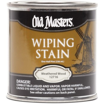 Old Masters 12716 Wiping Stain,  Weathered Wood ~  Half Pint 