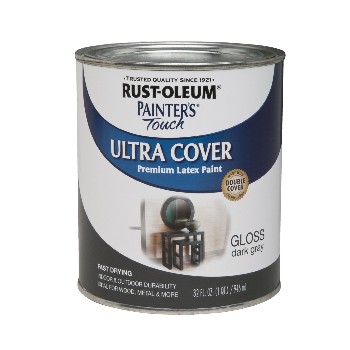 Rust-Oleum 1986502 Painter&#039;s Touch Ultra Cover, Dark Gray Gloss  ~ Quart 