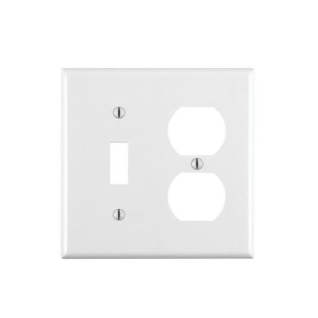 Leviton Combination Switch and Outlet Wall Plate   White