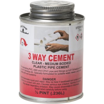 Black Swan Mfg 07110 8 Oz 3-Way Med Cement