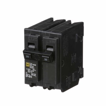 Square D Homeline Double Pole Circuit Breaker - 20 Amp