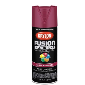 FUSION All-In-One Paint + Primer,  Gloss Burgundy ~ 12 oz Aerosol