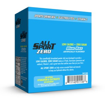 All Sport Zero Powder Sticks, Blue Raspberry - 50pk