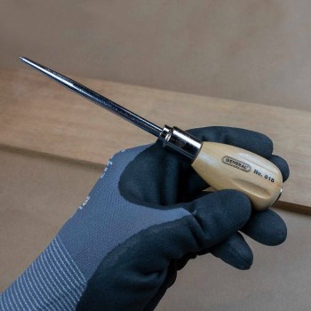 Hardwood Handle Scratch Awl - 3-1/2" Blade