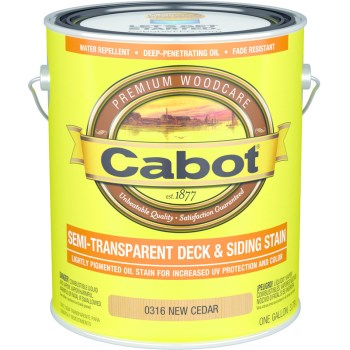 Cabot 01-0316 Exterior Stain, Semi-trans Oil ~ New Cedar, Gallon