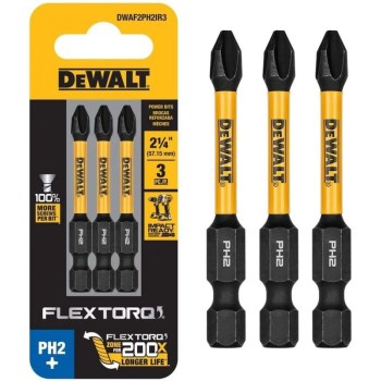 DeWalt FlexTorq Impact Bit, Phillips #2 - 2-1/4", 3pk
