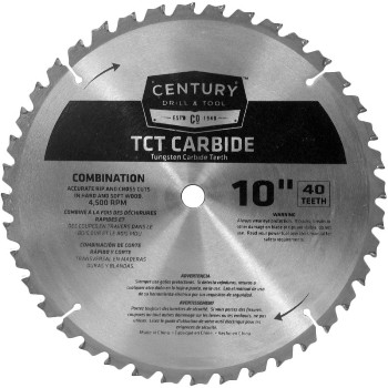 Century Drill & Tool   09934 10in. 40t Carbide Blade