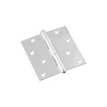 Full Mortise Removable Pin Hinge, Stainless Steel ~ 4" x 4" 