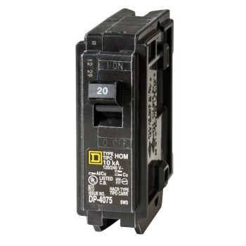 Square D HOM120CP Homeline Single Pole Breaker ~ 20 Amp