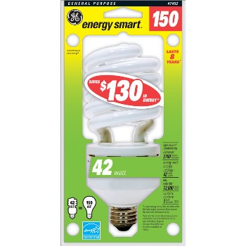 Compact Fluorescent Spiral Bulb, 42 watt 